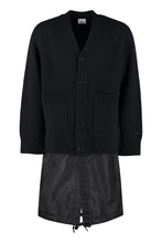 Carica l'immagine nel visualizzatore di Gallery, Cardigan in lana con inserti in nylon
