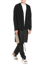 Carica l'immagine nel visualizzatore di Gallery, Cardigan in lana con inserti in nylon
