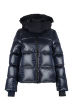Carica l'immagine nel visualizzatore di Gallery, Piumino full-zip con cappuccio
