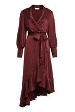 Load image into Gallery viewer, Silk wrap-dress
