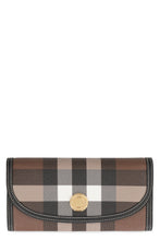 Load image into Gallery viewer, Continental wallet with check motif
