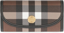 Load image into Gallery viewer, Continental wallet with check motif
