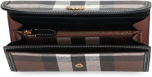 Load image into Gallery viewer, Continental wallet with check motif
