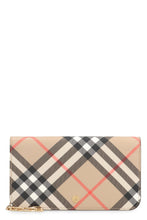 Load image into Gallery viewer, Burberry Check fabric wallet on chain
