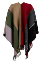 Carica l'immagine nel visualizzatore di Gallery, Poncho multicolore con frange
