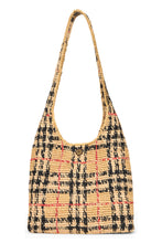 Carica l'immagine nel visualizzatore di Gallery, Borsa tote intrecciata in tartan
