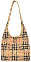 Carica l'immagine nel visualizzatore di Gallery, Borsa tote intrecciata in tartan
