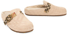 Load image into Gallery viewer, Mules Urchin in suede with shearling
