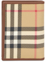 Carica l'immagine nel visualizzatore di Gallery, Portafoglio bifold Burberry Check in canvas
