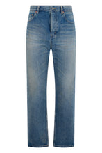 Carica l'immagine nel visualizzatore di Gallery, Jeans cropped fit in denim di cotone
