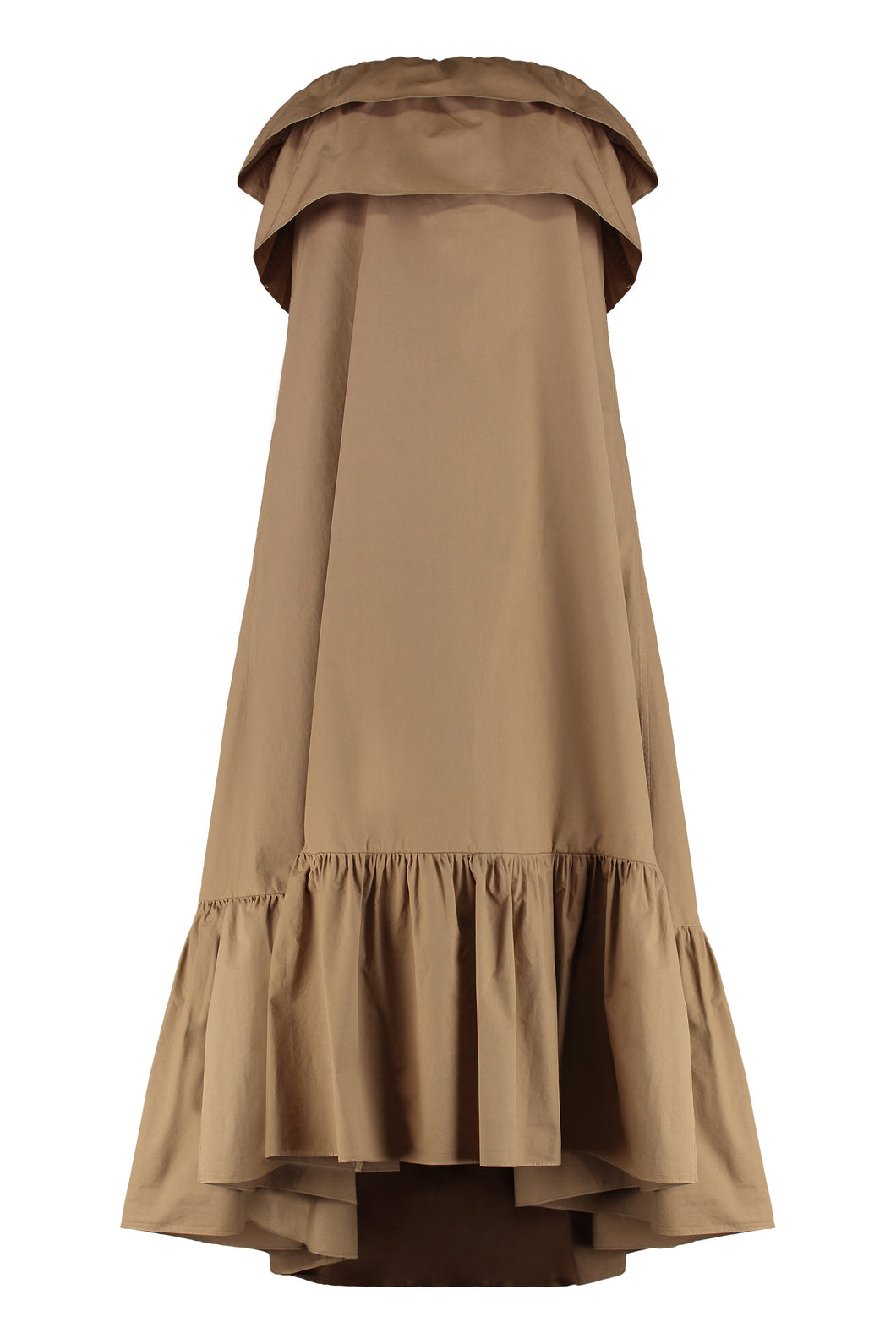 Abito a spalle scoperte in popeline