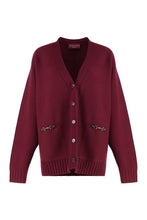 Carica l'immagine nel visualizzatore di Gallery, Cardigan in cashmere e lana con Morsetto
