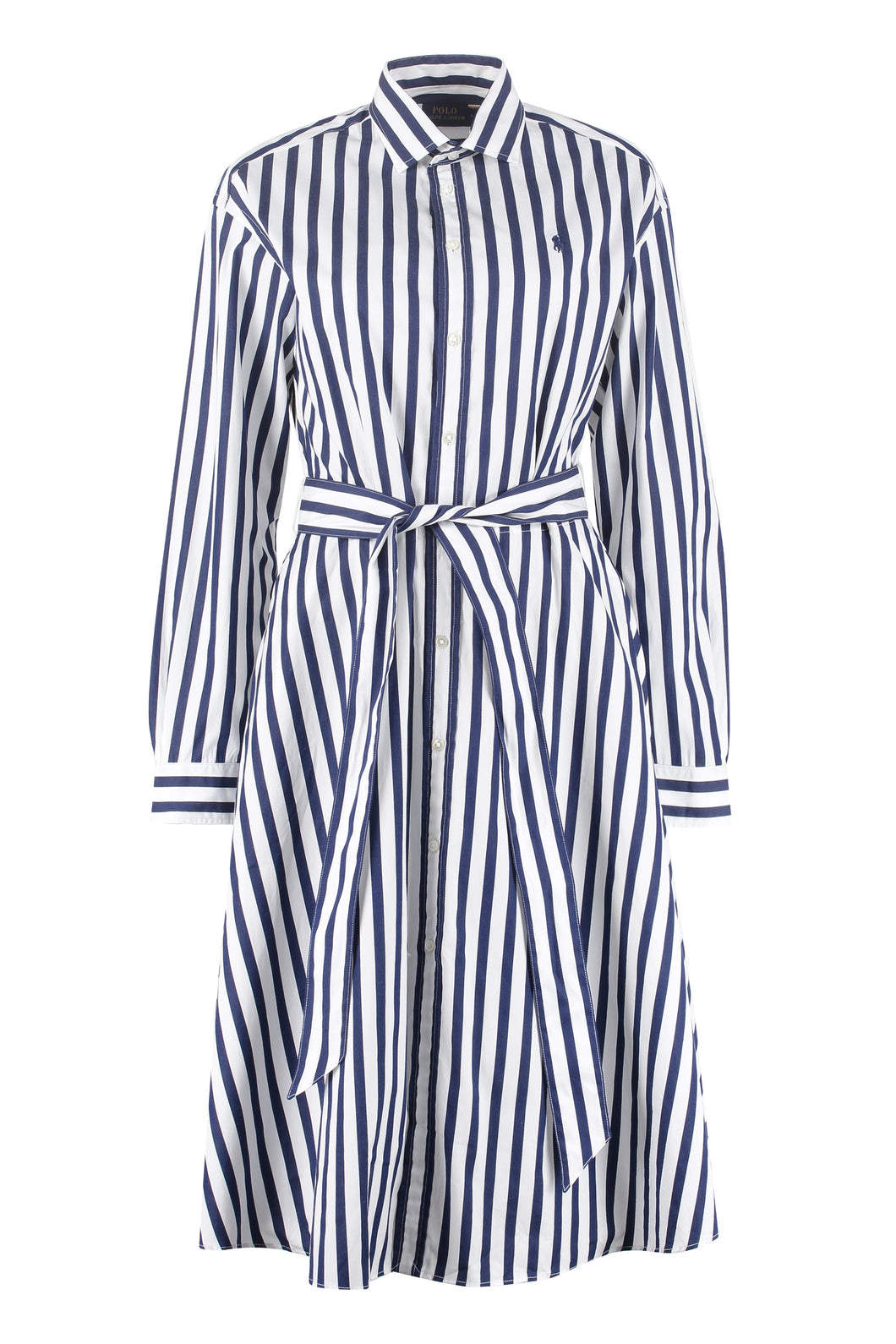 Abito chemisier in cotone a righe