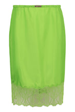 Carica l'immagine nel visualizzatore di Gallery, Gonna in twill di viscosa con pizzo floreale
