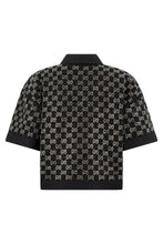Load image into Gallery viewer, Top in tweed lamé with rhinestones
