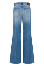 Load image into Gallery viewer, Flare jeans in denim cotton lightened effect
