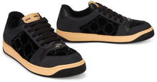 Carica l'immagine nel visualizzatore di Gallery, Sneakers Screener in pelle e velluto monogram di strass
