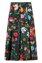 Carica l'immagine nel visualizzatore di Gallery, Gonna midi plissettata in twill di seta
