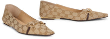 Carica l'immagine nel visualizzatore di Gallery, Ballerina Vittoria in misto cotone con monogram GG jacquard
