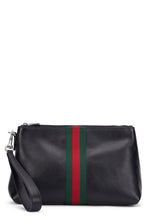 Load image into Gallery viewer, Clutch Web Trademark small in leather
