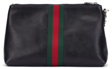 Load image into Gallery viewer, Clutch Web Trademark small in leather
