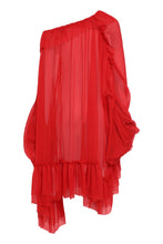 Carica l'immagine nel visualizzatore di Gallery, Camicia oversize in seta con balze
