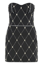 Carica l&#39;immagine nel visualizzatore di Gallery, Abito corto nero senza spalline
