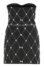 Carica l&#39;immagine nel visualizzatore di Gallery, Abito corto nero senza spalline
