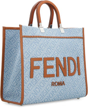 Carica l'immagine nel visualizzatore di Gallery, Borsa shopping Sunshine in denim
