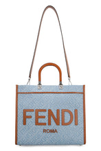 Carica l'immagine nel visualizzatore di Gallery, Borsa shopping Sunshine in denim
