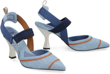 Carica l'immagine nel visualizzatore di Gallery, Slingback Colibrì in denim
