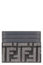 Load image into Gallery viewer, Il testo "Porta carte Baguette in jacquard FF effetto denim" tradotto dall'italiano (IT) all'inglese (EN) è: "Bag wallet in jacquard FF denim effect".
