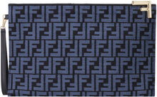 Carica l'immagine nel visualizzatore di Gallery, Pouch in tessuto jacquard FF nero
