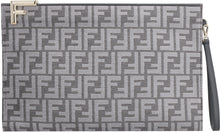 Carica l'immagine nel visualizzatore di Gallery, Pouch in tessuto jacquard FF nero

