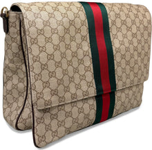 Load image into Gallery viewer, Monogram shoulder bag with leather details
