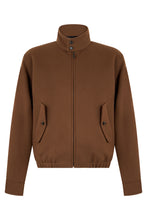 Load image into Gallery viewer, Brown jacket with collar in wool and cashmere

