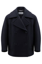 Load image into Gallery viewer, Short Cocoon coat in wool blend
