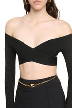 Carica l'immagine nel visualizzatore di Gallery, Crop-top in maglia a coste
