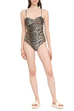 Load image into Gallery viewer, Leopard print one-piece swimsuit
