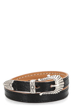 Carica l'immagine nel visualizzatore di Gallery, Bracciale Cowboy in pelle nera
