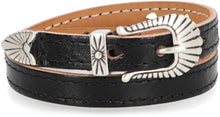 Carica l'immagine nel visualizzatore di Gallery, Bracciale Cowboy in pelle nera
