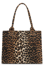 Carica l'immagine nel visualizzatore di Gallery, Borsa tote grande in tela leopardata
