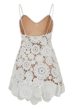 Load image into Gallery viewer, Mini dress in floral crochet

