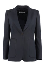 Load image into Gallery viewer, Stretch virgin wool blazer
