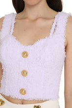 Carica l'immagine nel visualizzatore di Gallery, Crop top in tweed lurex
