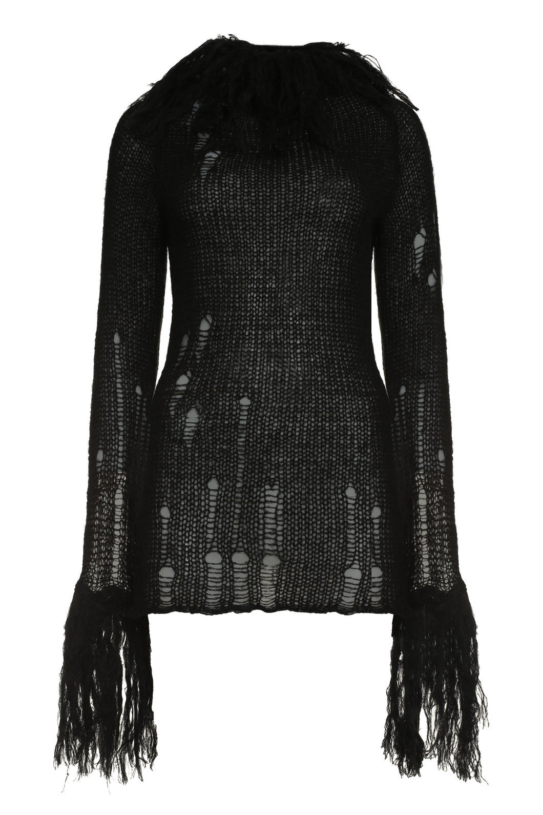 Openwork-knit dress