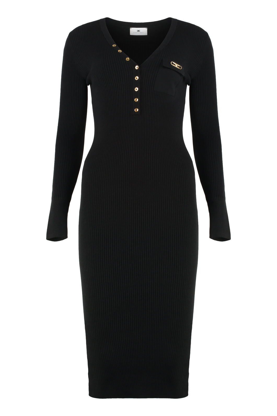 I wear a ribbed sweater with a pocket.