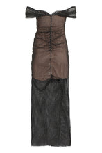 Load image into Gallery viewer, Embellished mesh off-shoulder dress
