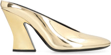 Load image into Gallery viewer, Mule with sculpted heel in leather mirror effect
