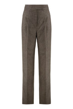 Carica l'immagine nel visualizzatore di Gallery, Pantalone ampio in flanella di lana
